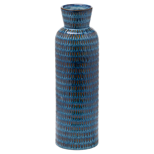 Seville Collection Blue Flute Vase