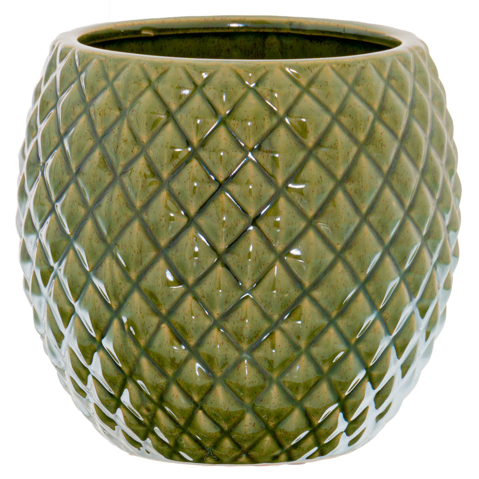 Seville Collection Olive-Green Diamond Planter