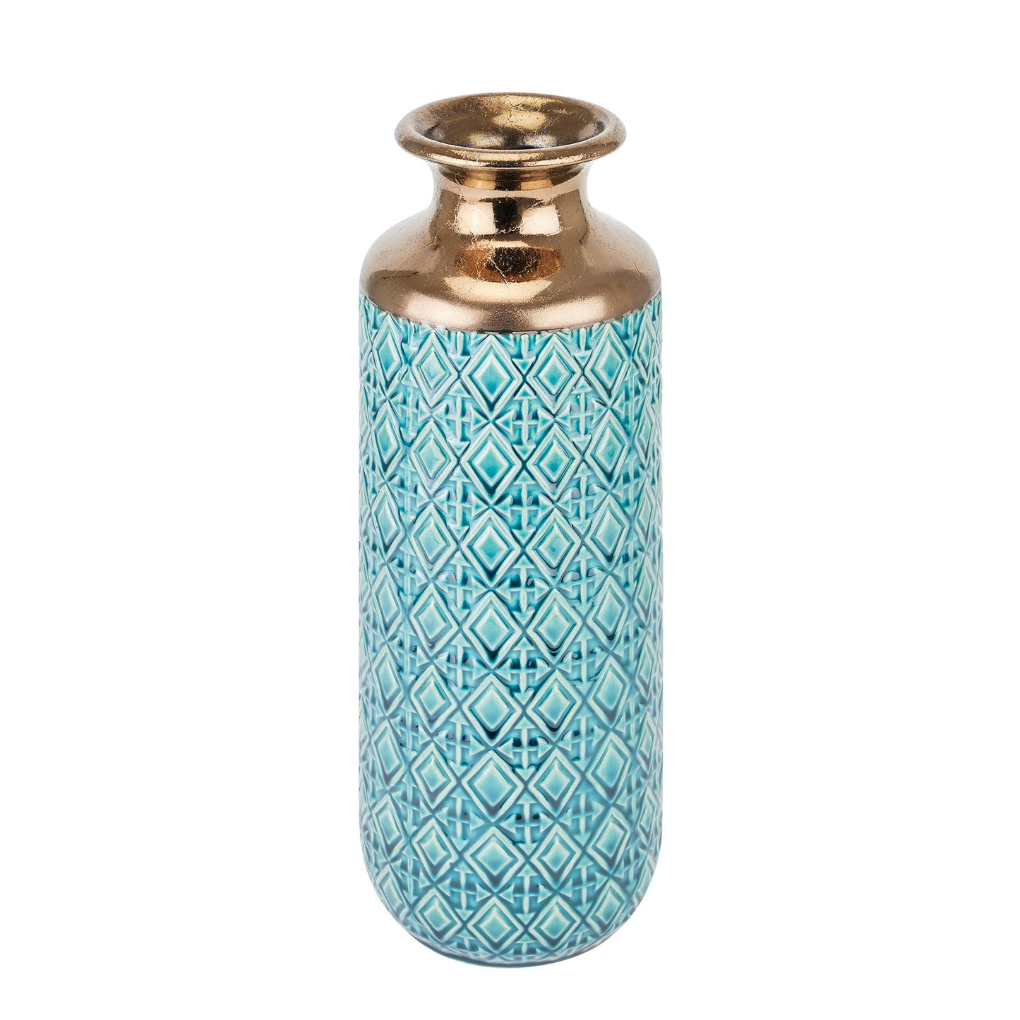 Seville Collection Turquoise Fluted Vase