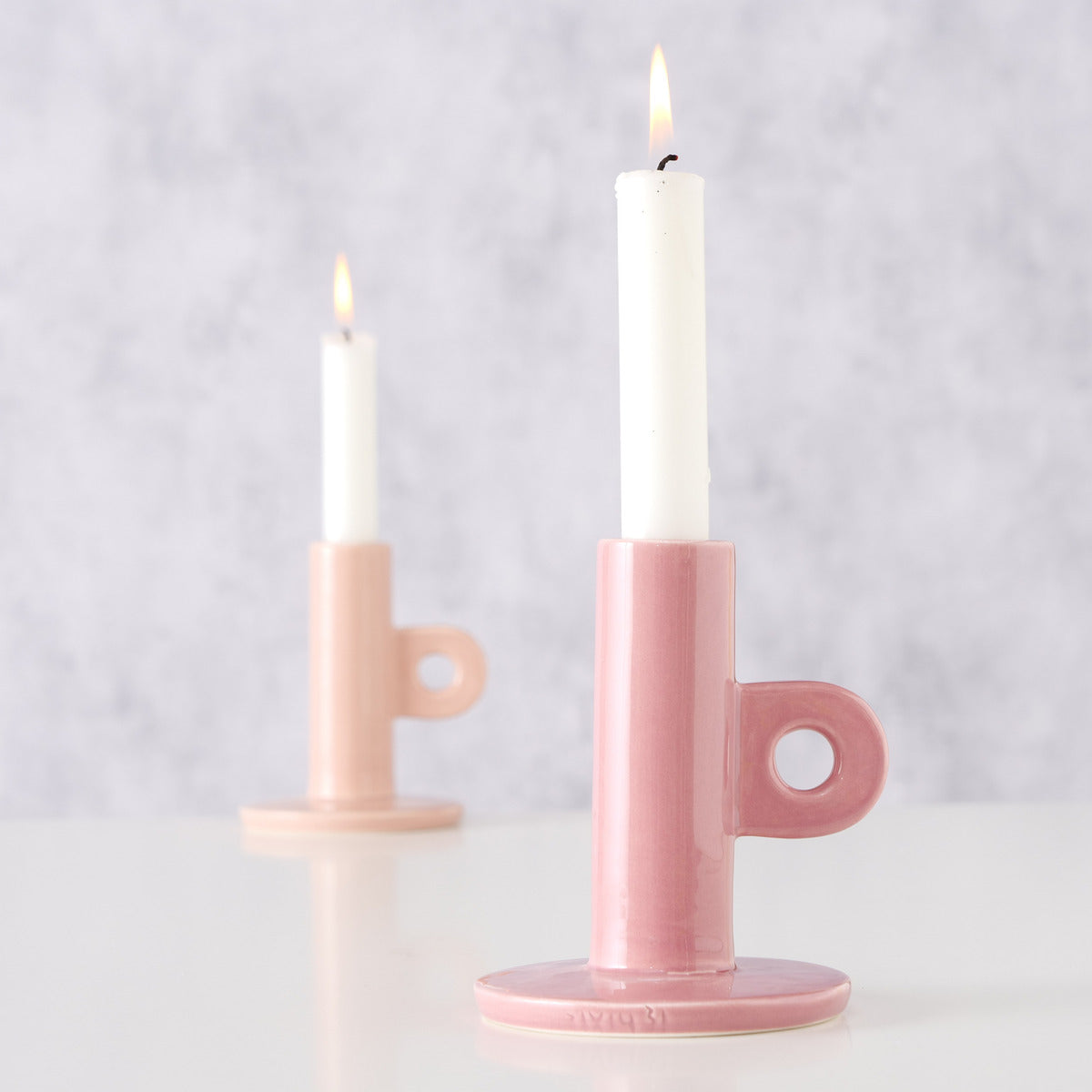 Pink Ceramic Candle Holder