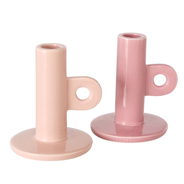 Pink Ceramic Candle Holder