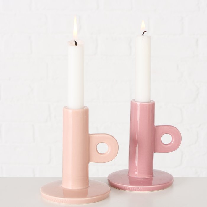 Pink Ceramic Candle Holder